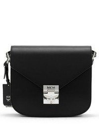 MCM Small Patricia Leather Crossbody Bag Black