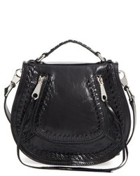 Rebecca Minkoff Small Vanity Leather Saddle Bag Black