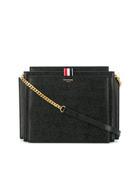 Thom Browne Square Lucido Leather Accordion Bag