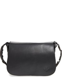 Patricia Nash Strapped Vintage Rosa Leather Crossbody Bag Black