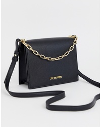 Love Moschino Structured Cross Body Bag In Black