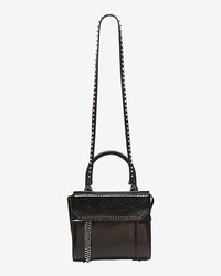 Barbara Bui Studded Strap Structured Leather Crossbody Black