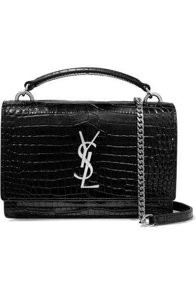 Sunset leather crossbody bag Saint Laurent Black in Leather - 35677810