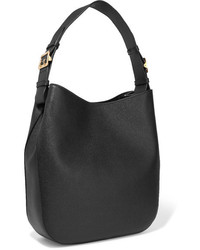 Burberry Textured Leather Shoulder Bag Black