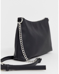 Bershka Underarm Chain Handle Bag In Black