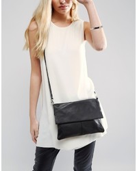 Asos Unlined Soft Leather Cross Body Bag With Detachable Strap