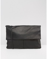 Asos Unlined Soft Leather Cross Body Bag With Detachable Strap