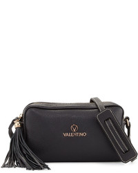 Valentino By Mario Valentino Mila Leather Tassel Crossbody Bag Black