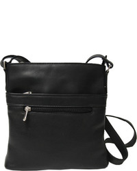 Royce Leather Vaquetta Triple Zip Crossbody Bag
