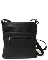 Royce Leather Vaquetta Triple Zip Crossbody Bag