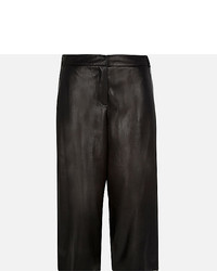 River Island Black Leather Look Culottes