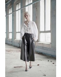 Vika Gazinskaya Faux Leather Culottes
