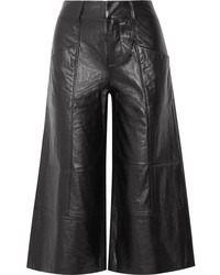 Frame Leather Culottes Black