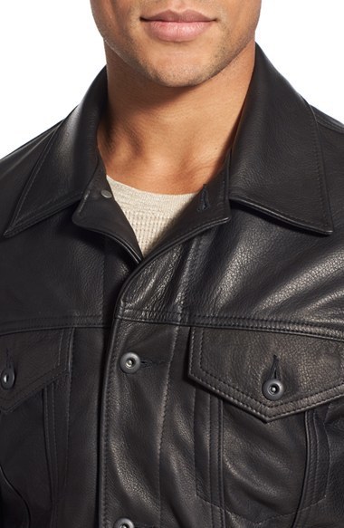 Schott NYC Pebbled Leather Trucker Jacket, $795 | Nordstrom 