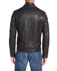 Schott NYC Pebbled Leather Trucker Jacket