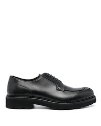 Canali Almond Toe Leather Derby Shoes
