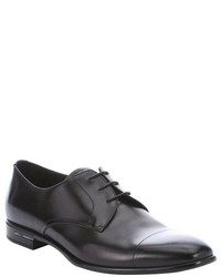 Prada Black Leather Lace Up Derby Shoes