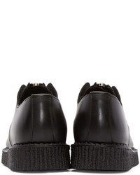 Underground Black Leather Zip Up Barfly Creepers