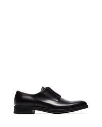 Givenchy Black Rider Logo Leather Derby Shoes