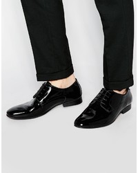 Asos Brand Derby Shoes In Black Patent Leather