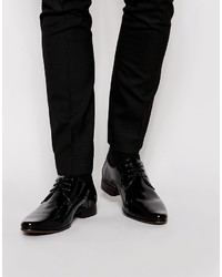 Asos Brand Derby Shoes In Black Patent Leather