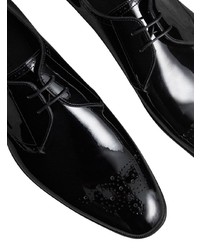 Burberry Broguing Detail Polished Leather Derby Shoes