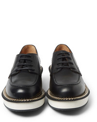 Givenchy Chain Trimmed Leather Derby Shoes