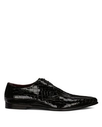 Dolce & Gabbana Crocodile Embossed Derby Shoes