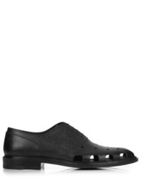 Givenchy Cut Out Pebbled Leather Derby Shoes
