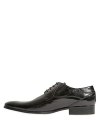 Eel Leather Derby Lace Up Shoes