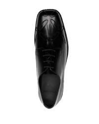 Stefan Cooke Embroidered Detail Leather Derby Shoes
