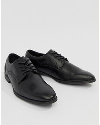 New Look Faux Leather Derby Shoes In Black