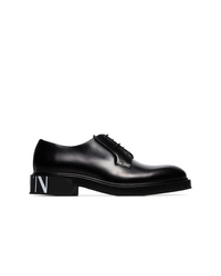 Valentino Garavani Black Leather Derby Shoes