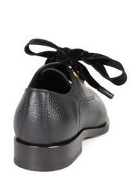 Lanvin Grainy Leather Eyelet Derby Shoes