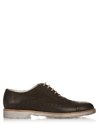 Dolce & Gabbana Lace Up Grained Leather Derby Shoes