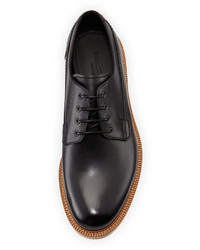 Ermenegildo Zegna Leather Derby Shoe Black