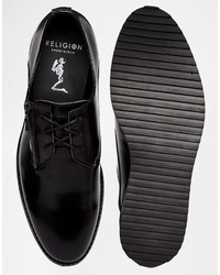 Religion Leather Derby Shoes