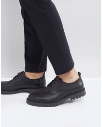 Zign Leather Lace Up Shoes In Black