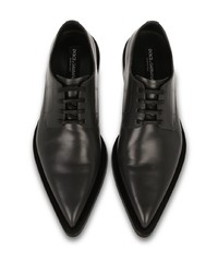 Dolce & Gabbana Leather Pointed Derby Shoes