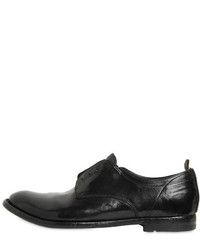 Officine Creative Brushed Leather Laceless Derby Shoes