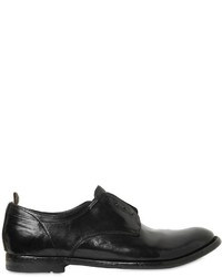 Officine Creative Brushed Leather Laceless Derby Shoes