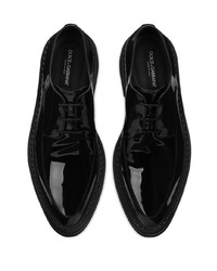 Dolce & Gabbana Paint Leather Derby Shoes