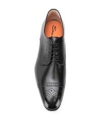 Santoni Perforated Detail Derby Shoes