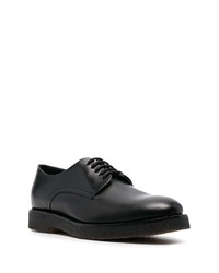 Closed Polished Bullhide Leather Derby Shoes