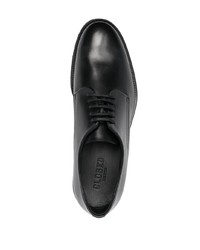 Closed Polished Bullhide Leather Derby Shoes