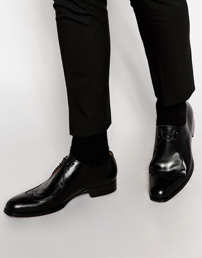 Rolando Sturlini Punch Leather Derby Shoes, $216 | Asos | Lookastic