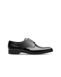 Prada Saffiano And Brushed Leather Oxford Shoes
