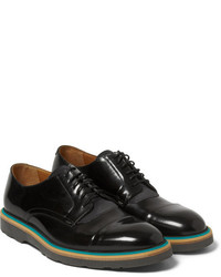 Paul Smith Shoes Accessories Rubber Soled Polished Leather And Suede Derby Shoes