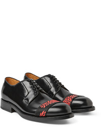 Raf Simons Strap Front Polished Leather Derby Shoes