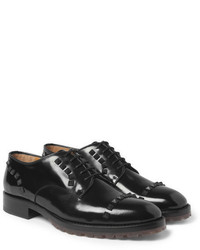 Valentino Studded High Shine Leather Derby Shoes